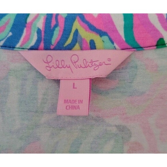 Lilly Pulitzer Delfina Maxi Wrap Dress Size L Rayon Sleeveless - Picture 4 of 6